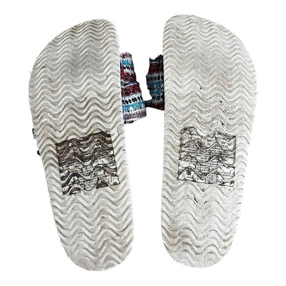 Aerie Resort Twist Detail Slide Sandals Womens Size 7 Vacation Summer Multicolor - Picture 4 of 10